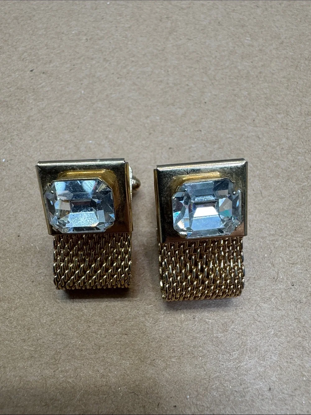 Set of 3 Vintage GoldTone and Silver tone cufflinks